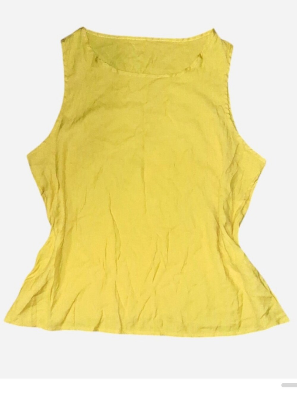 💕 $6 Bundled Source Unknown Yellow Sleeveless Linen-Blend Tank